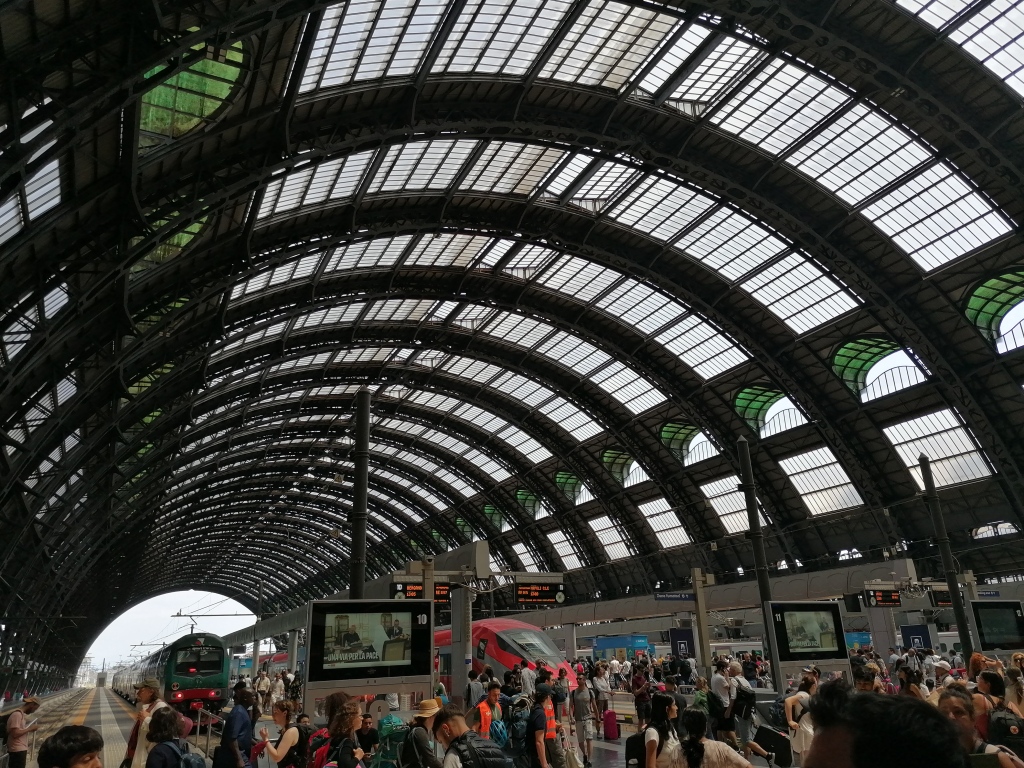 The central station in Milan, Italy