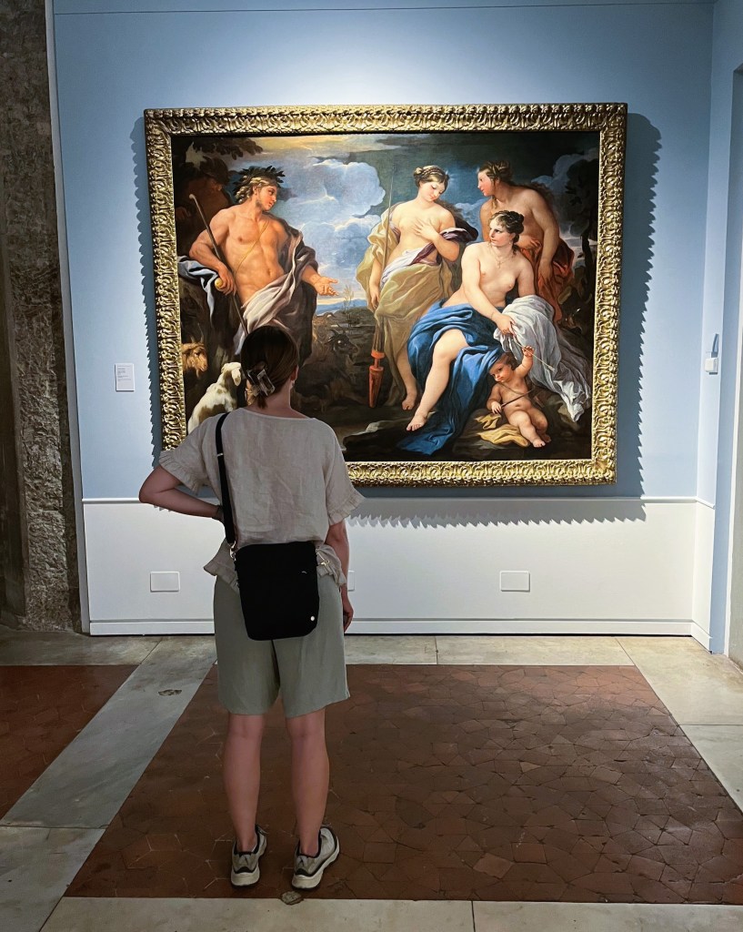 Me admiring art at Pitti Palace (Palazzo Pitti) in Firenze