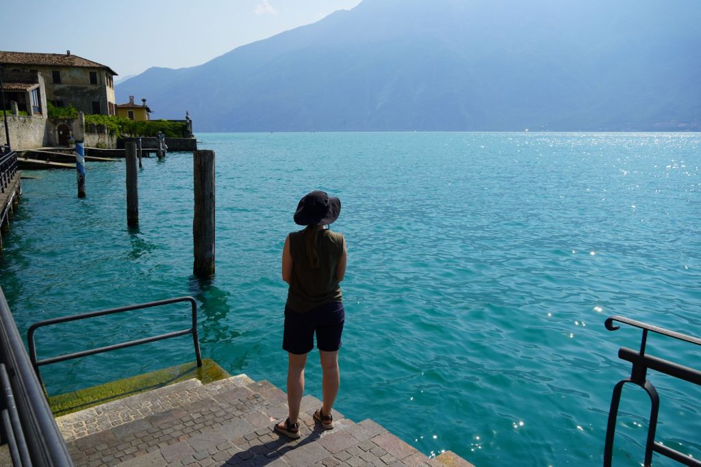 Rie by the turquoise lake in Limone sul Garda