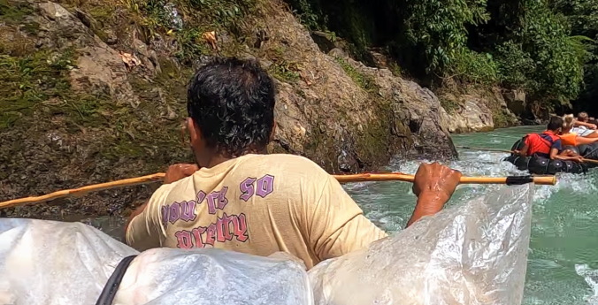River tubing after the jungle trek on Sumatra