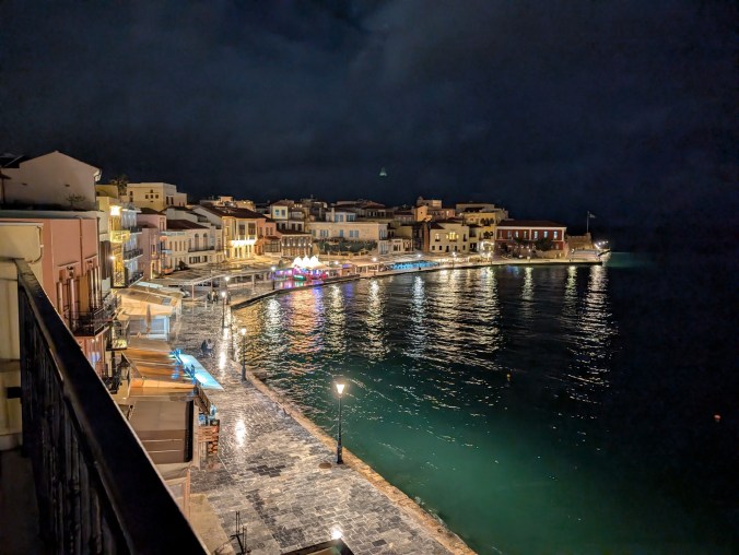 Chania Old Port by night, Crete