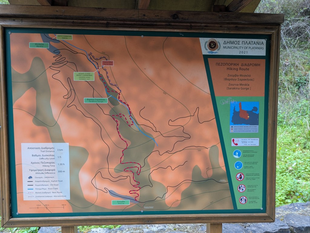 Sarakina Gorge - A hike from Meskla to Zourva and return