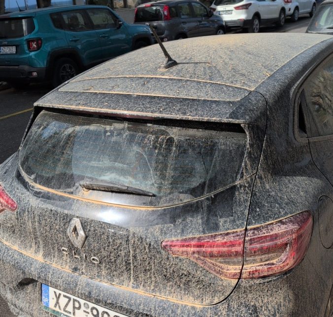 A car full of Sahara dust, Chania - Crete